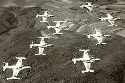 303rd Tac Recon Squadron over Germany. Circa 1954,  Sembach AB  Germany.