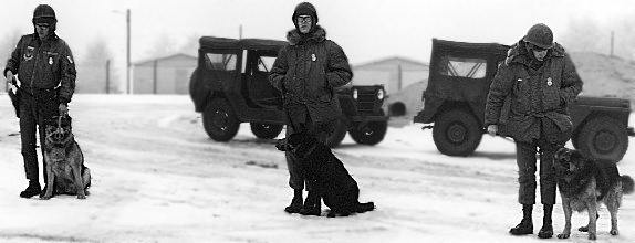 Security Personnel and K9 partners, Sembach Air Base, Circa 1967