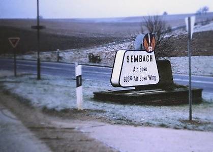 Sembach entry sign Sembach Air Base, Circa 1967
