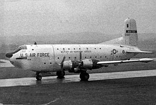 This C-124  had an emergency landing at Sembach with one of the starboard engines out of commission