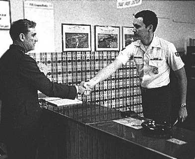 Major General Sadler, USAF Chief, Security Police visits Sembach Air Base 25 August 1975.