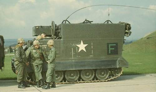 Armored Personnel Carrier, a common sight at Sembach in April 1966