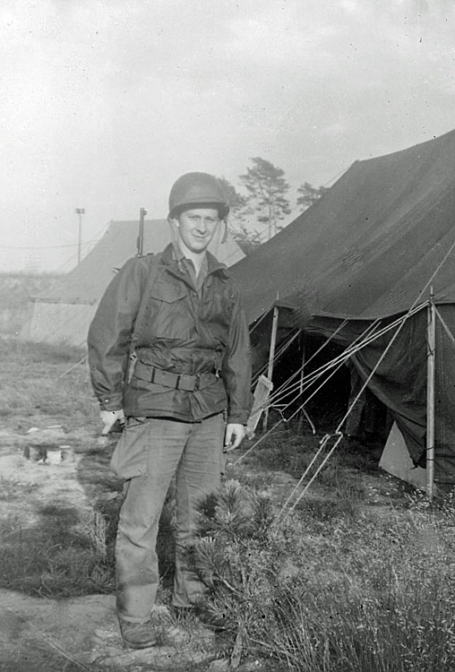 Guard duty for Sembach veteran Bill Wood, 1955, Sembach, Germany