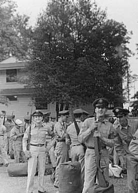 118th Air Police members making the move to Sembach, Germany 1953.