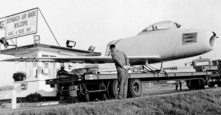 Sembach Base Display, F-86 Fighter, Circa 1973