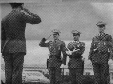 Lowering the flag, Sembach Air Base, Circa 1968