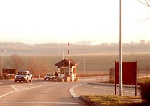 Sembach Main Gate, a view toward the flghtline.