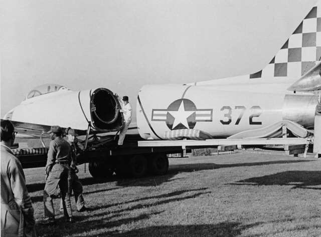 Sembach Base Display, F-86 Fighter, Circa 1973