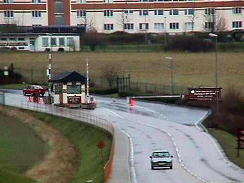 A view of the Sembach Main Gate, Circa 1999.