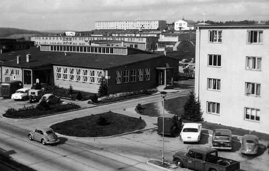 A view toward the central base area.  