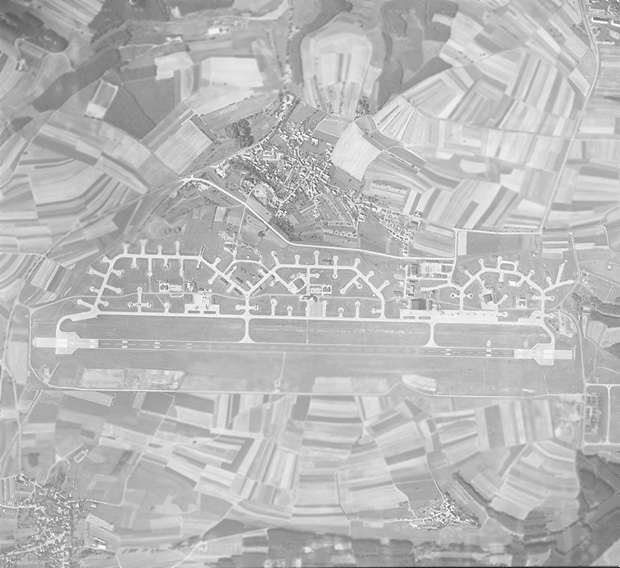 Sembach Flightline from 10,000 feet, Circa 1966