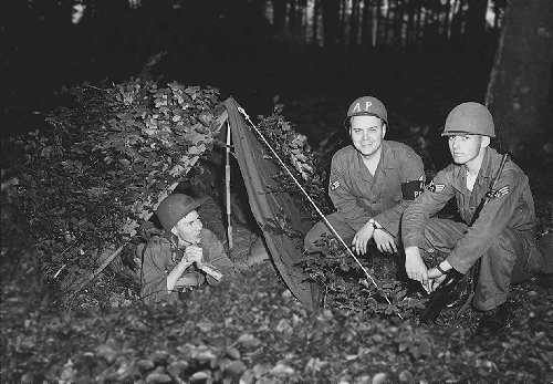 Sembach Air Police on Bivouac, 1955